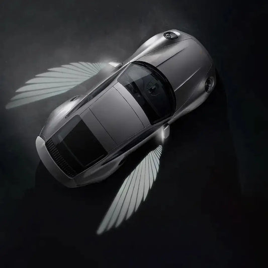 "Illuminate the Road: Angel Wing Lights for Your Car"