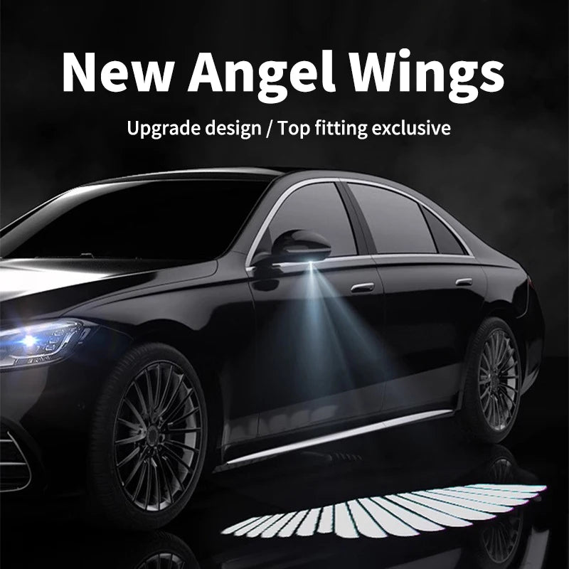 "Illuminate the Road: Angel Wing Lights for Your Car"